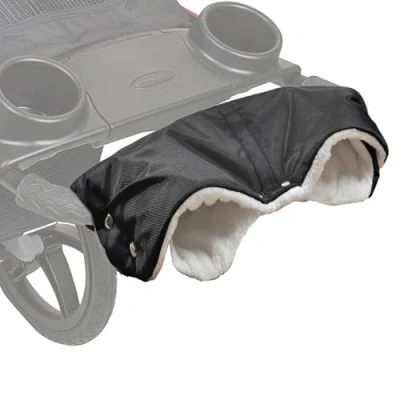 Abbildung von Handwärmer Kinderwagen, Kinderwagenhandschuhe, Handschuhe Handmuff Kinderwagenmuff mit warme Plüschmaterial Fleece Innenseite Wasserdicht für alle inderwagen Buggy .kinderwagen Zubehör