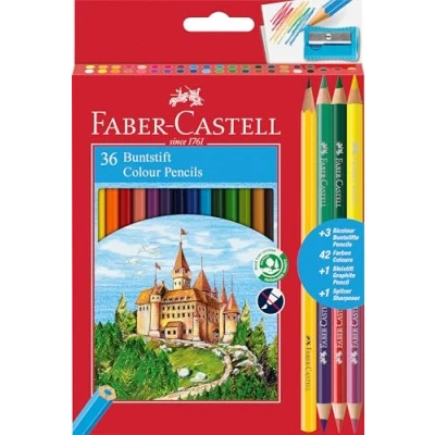 Abbildung von FABER CASTELL 110336 Buntstifte Set Classic Colour, 41 teilig, inkl. Spitzer und Bleistift, für Kinder Erwachsene