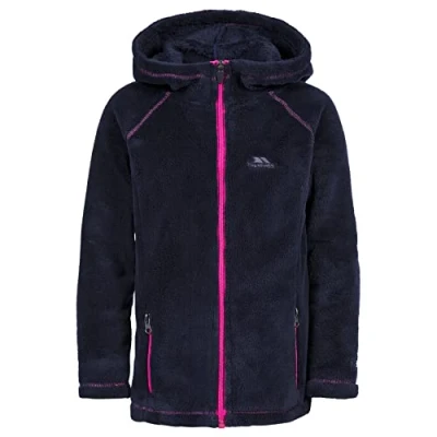 Abbildung von Trespass Lysle, Ink, 2/3, Warme Fleecejacke mit Kapuze 200g/m² für Kinder / Mädchen 2 12 Jahre, 3 Schwarz
