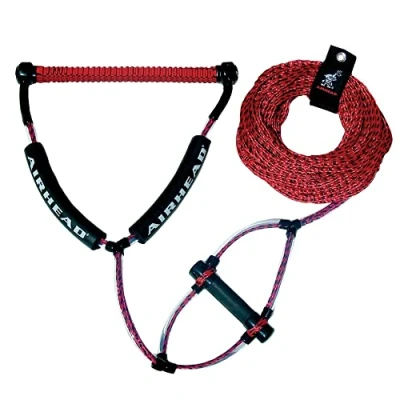 Abbildung von Airhead Unisex Erwachsene Wakeboard Seil mit PHAT Grip, rot, Adjustable