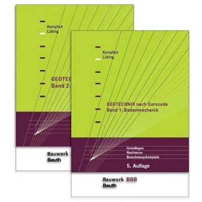 Abbildung von Paket Geotechnik nach Eurocode: Band 1: Bodenmechanik + 2: Grundbau Bauwerk Basis Bibliothek
