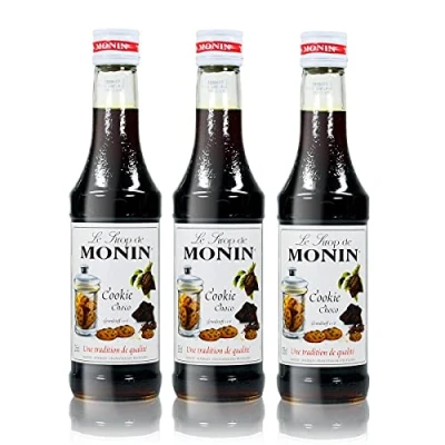 Abbildung von 3x Monin Cookie Choco Sirup, 250 ml Flasche für Cocktails, zum Kaffee oder Kochen