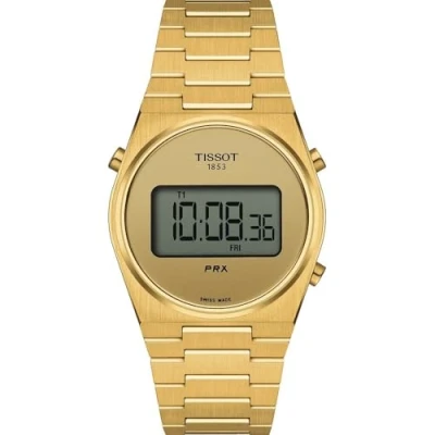 Abbildung von Tissot T137.263.33.020.00 Damen Armbanduhr PRX Digital 35 Goldfarben