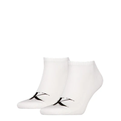 Abbildung von Calvin Klein Underwear MEN Sneaker Monogram 2 PACK Socken, Herren, Größe: 35 39, White