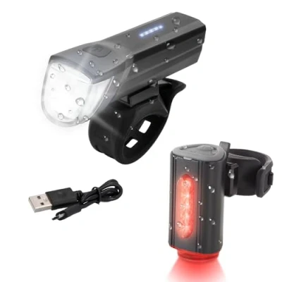 Abbildung von FISCHER Fahrrad Fahrradbeleuchtung &quot;FISCHER LED Beleuchtungsset mit 360Â Bodenleuchte&quot;, (Set, 3, Front und Rücklicht), zusätzlicher Bodenleuchte