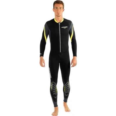 Abbildung von Cressi Herren Lui Monopiece Wetsuit 2.5mm Einteiliger 2,5 mm Neopren Neoprenanzug, Schwarz/Gelb, XXL/6
