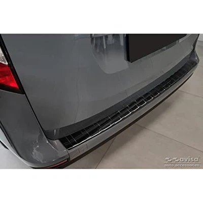 Abbildung von Avisa Schwarz Edelstahl Heckstoßstangenschutz kompatibel mit Mercedes Citan (W420) Box/Tourer 2021 &#039;Ribs&#039;