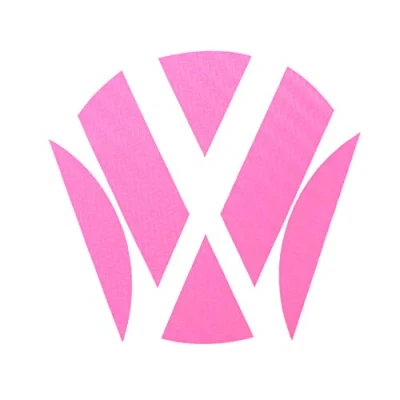 Abbildung von Finest Folia Emblem Ecken Inlays Folie Aufkleber passgenau (K006 Carbon Rosa)