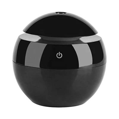Abbildung von Zerodis 130 ml Aroma ätherisches Öl Diffusor Ultraschall Nebel Luftbefeuchter mit LED Nachtlicht für Office Home Schlafzimmer Wohnzimmer Studie Yoga Spa(Schwarz)