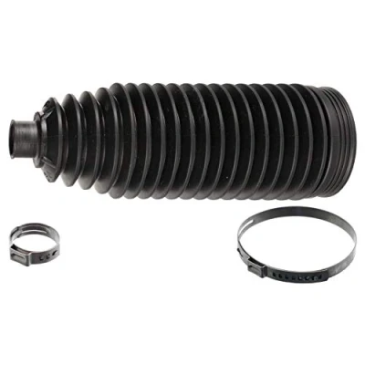 Abbildung von FEBI BILSTEIN 108089 Faltenbalgsatz, Lenkung thermoplastische Polyester Elastomere Vorderachse links, rechts mit Schellen