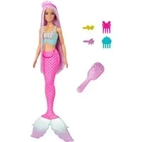 Abbildung von Barbie Meerjungfrauenpuppe Meerjungfrau mit langem rosafarbenem Haar
