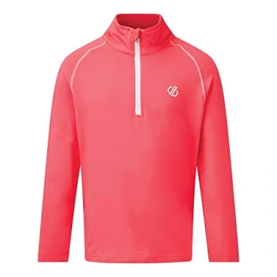 Abbildung von Dare 2b Kinder Consist II Core Stretch Lightweight Warm Backed Quick Drying Full Zip Jacket Dehnbare Mittelschicht, neon pink, 14 Jahre