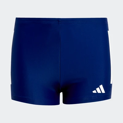 Abbildung von adidas Performance 3 Stripes Boxer KIDS Unisex Badehose Pants für Kinder, Größe: 104, Dark blue/white