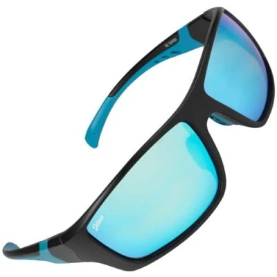Abbildung von Salmo Wrap Eyewear Black / Grey Ice Blue Lens Polarisierte Sonnenbrille