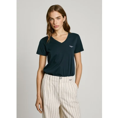 Abbildung von Pepe Jeans Tshirt basic, Damen, Größe: Medium, Dulwich blue