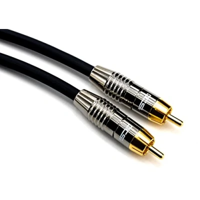 Abbildung von DCSk 2,5m Audio Subwoofer Kabel (2,5 m) vergoldet &amp; 3 fach geschirmt, Mono Cinch mit 1 zu Stecker, Audiokabel, Menge: Stück