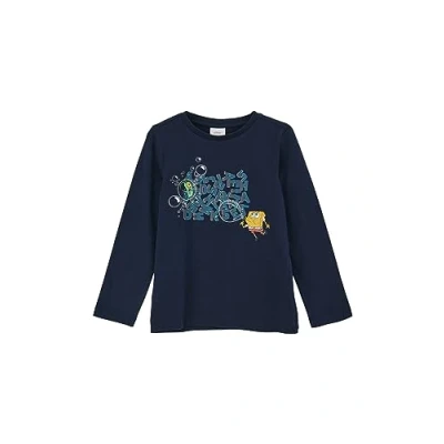 Abbildung von s.Oliver MIT Spongebob Schwammkopfmotiv Langarmshirt für Kinder, Größe: 92/98, Navy