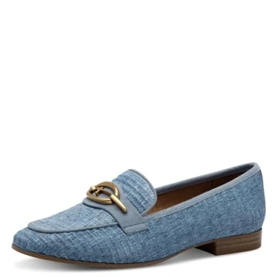 Abbildung von Tamaris Slipper, Damen, Größe: 36, Light blue Leder und textil