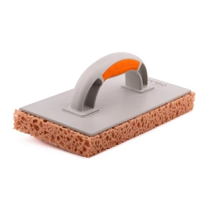 Abbildung von MIVOS Fliesenwaschbrett mit 30 mm Hydroschwamm Belag Grobporig Braun 280x140 PU Reibebrett Hydro Schwammauflage Fliesenwaschschwamm Fugenschwamm Made in EU