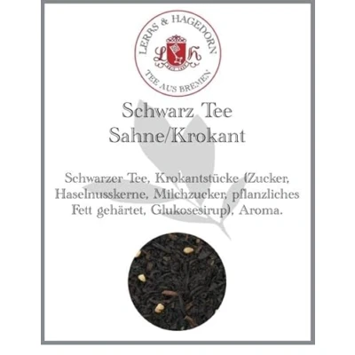 Abbildung von Lerbs &amp; Hagedorn, Schwarz Tee Sahne/Krokant 250g (Ca. 20 Liter) Krokantstücke