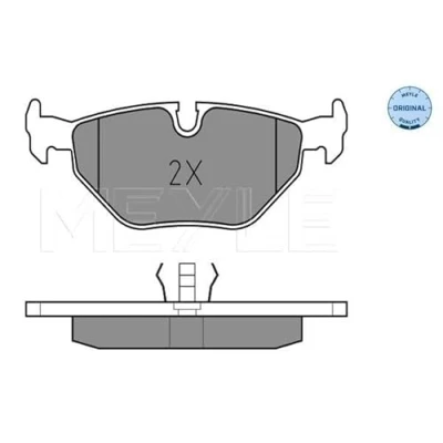 Abbildung von MEYLE 025 216 0717 Bremsbelagsatz ORIGINAL Quality Hinterachse für Verschleißwarnanzeiger vorbereitet mit Anti Quietsch Blech BMW: Z3 Roadster