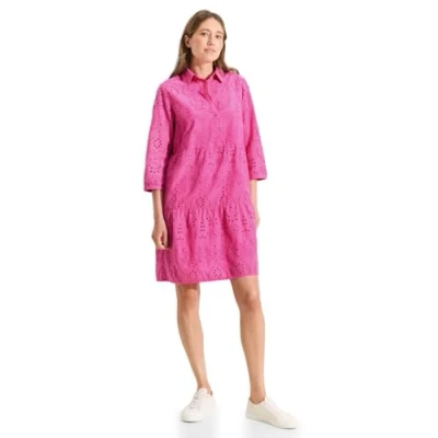 Abbildung von Cecil MIT Stickerei Blusenkleid, Damen, Größe: XXL, Pink