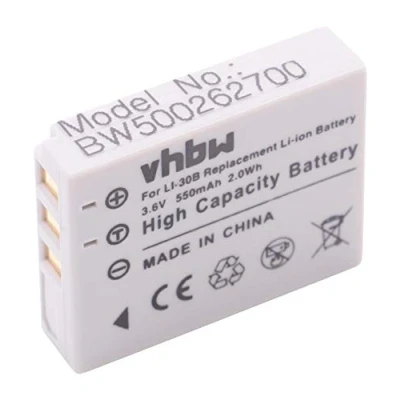 Abbildung von vhbw Li Ion Akku 550mAh (3.7V) kompatibel mit Kamera, Camcorder Olympus mju Mini Digital, Digital S, Stylus Verve Ersatz für 30B.