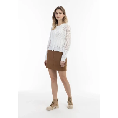 Abbildung von DREIMASTER Vintage Damen Wide Mesh Cardigan M / Off White 100% Acryl