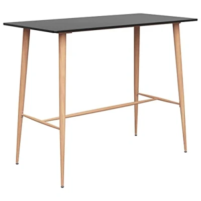 Abbildung von vidaXL Bartisch Bartresen Theke Stehtisch Tresentisch Bistrotisch Küchentisch Loungetisch Esstisch Tisch Schwarz 120x60x105cm Metall MDF