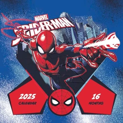 Abbildung von Pyramid Spider Man 2025 Broschürenkalender, 30x30cm, Kalender für Comic Fans des Marvel Klassikers, mit dynamischen Illustrationen, nachhaltig nur Papierumschlag