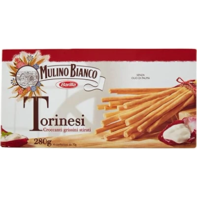 Abbildung von 3x Mulino Bianco Torinesi Knusprige Grissini, gestreckt mit nachhaltigem Mehl, 280 g + Italian Gourmet polpa 400g