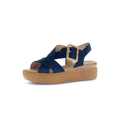Abbildung von Gabor Damen Sandaletten, Frauen Sandalen,Best Fitting,Riemchensandalen,Leichter Absatz,Sommerschuhe,Atlantik(So.Brown),42 EU / 8 UK