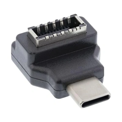 Abbildung von InLine® USB 3.2 Adapter, C Stecker zu intern E Frontpanel Buchse