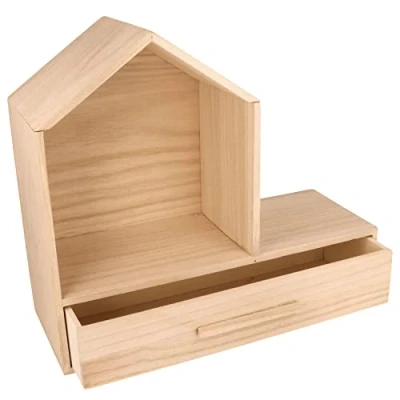 Abbildung von Artemio Regal Haus aus Holz mit Schublade 32 x 12 28 cm.