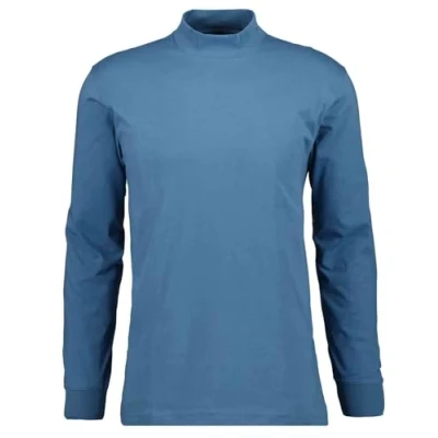 Abbildung von RAGMAN Herren Stehkragenshirt Langarm 5XL, Blau 717