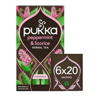 Abbildung von (6er BUNDLE) Pfefferminz &amp; Süßholz, bio Pukka Tee