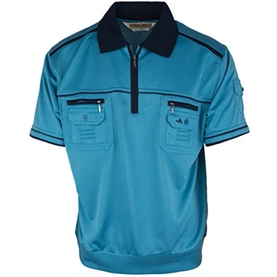 Abbildung von SOUNON Polohemd Poloshirt für Herren Stahlblau, Groesse: XXL