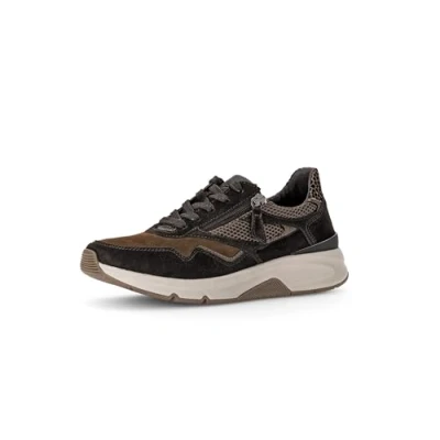 Abbildung von Gabor Damen Low Top Sneaker, Frauen Halbschuhe,Sportschuhe,Freizeitschuhe,Turnschuhe,Laufschuhe,schnürschuhe,Cacao/nut/Bronce k.,38 EU / 5 UK