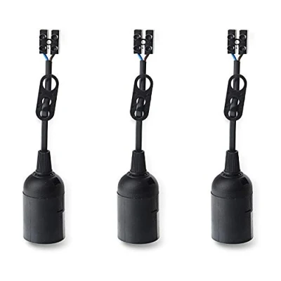 Abbildung von Baustellenfassung schwarz E27 230V max. 60W Baufassung Lampenfassung Fassung Renovierungsfassung