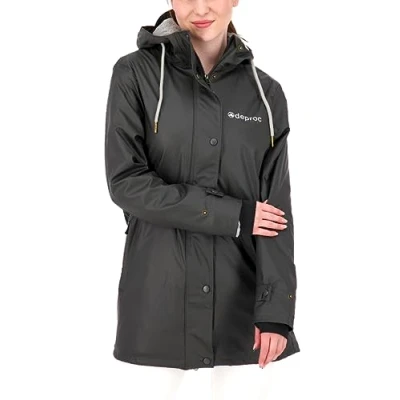 Abbildung von Deproc Active Ellesmere Women&#039;s Friesennerz Raincoat Hood Lined Waterproof Weatherproof Transition Jacket New Rain