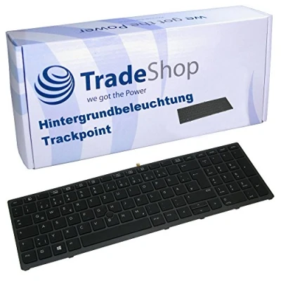 Abbildung von Orig. Laptop Tastatur Notebook Keyboard Ersatz Deutsch QWERTZ 848311 061 031 für HP ZBook 15 17 (Hintergrundbeleuchtung, Trackpoint, Rahmen)