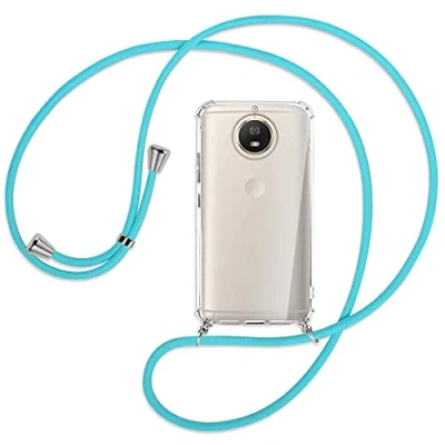 Abbildung von mtb more energy® Handykette kompatibel mit Motorola Moto G5S (5.2&#039;&#039;) türkis Smartphone Hülle zum Umhängen Anti Shock Full TPU Case