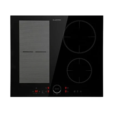 Abbildung von Klarstein Induktionskochfeld, Glaskeramik Kochfeld, mit 4 Platten, Einbau Touch Display, Digitalanzeige und Timer Funktion, Schnelles Aufheizen, 7000 Watt
