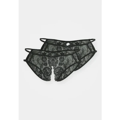 Abbildung von petite fleur gold Slip Ouvert, (Packung, 2 Stück), aus floraler Spitze im attraktiven Doppelpack, Reizwäsche