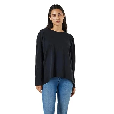 Abbildung von Noisy May Langarm Basic Nmmathilde Langarmshirt, Damen, Größe: Large, Schwarz