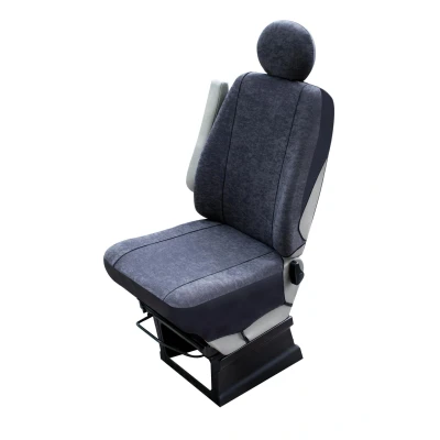 Abbildung von CARPASSION BUS I Elegance 30111 Sitzschonbezug Graphit vorne VOLKSWAGEN: Transporter 4 Bus, 5 Kastenwagen