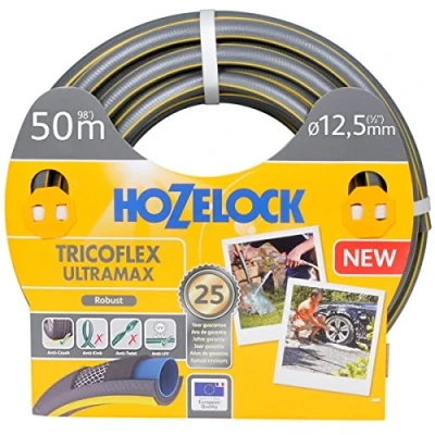 Abbildung von HOZELOCK Tricoflex Ultraflex Schlauch Ø 12,5mm (1/2&quot;) 50 M: Flexibler Gartenschlauch, wetterfest, verdreh und knickfest, aus 40% recyceltem PVC [116244]