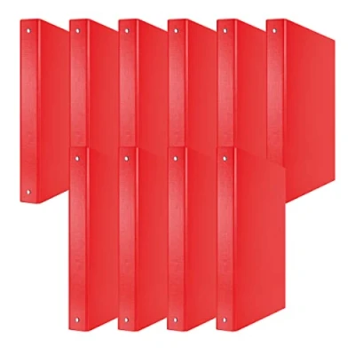 Abbildung von DONAU 3737001PL 04 Ringbuch Rot 4 O Ring Mechanik 30mm DIN A4 Ringordner Pappe/Kunststoff Aus 1,9 mm dickem Karton mit öko PP 100µ 10er Packung