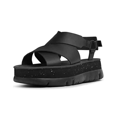 Abbildung von Camper Oruga UP Plateausandalette, Damen, Größe: 38, Schwarz Schuhe