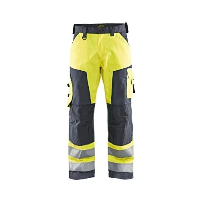 Abbildung von Blaklader 156618113396D92 Arbeitshose ohne Nageltaschen, High Vis Gelb/Mittelgrau, Größe D92